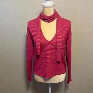 ZARA Pink Wrap Neck V-Neck‎ Blouse Size S